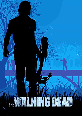 The Walking Dead Silhouette Poster