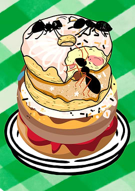 Ants on a Stack of Donuts