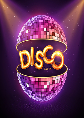 Disco Ball Party Invitation