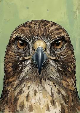Close-up of a Hawk's Face