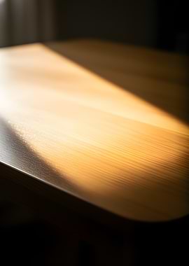 Sunlight on a Wooden Table