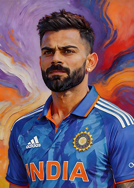 Virat Kohli in Indian Cricket Jersey