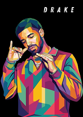 Drake Pop Art Portrait