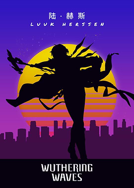 Luuk Herssen Wuthering Waves Retro Poster