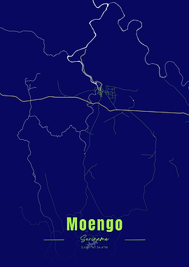 Moengo Suriname Map