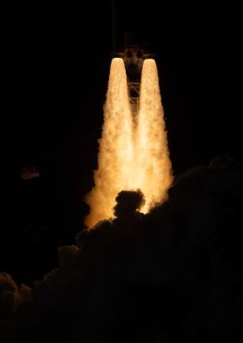 Rocket Launch at Night