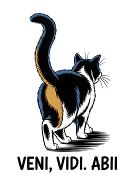 Cat with Latin Phrase