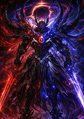 Dual-Wielding Warrior of Light and Shadow