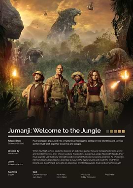 Jumanji Welcome to the Jungle Movie Poster