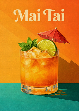 Mai Tai Cocktail Poster