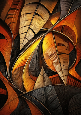 Abstract Feather Art