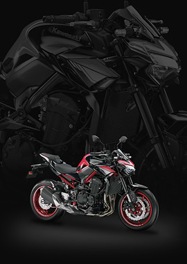 Red and Black Kawasaki Z900