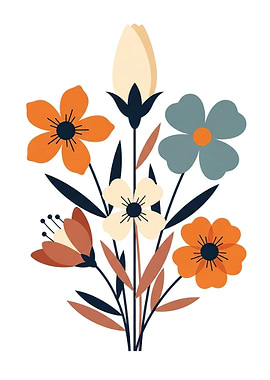 Abstract Floral Bouquet