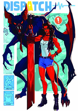 Demon Warrior and Bat Creature