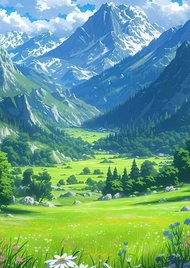Mountain Valley Landscape