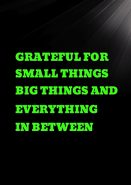 Grateful for Everything Text Art