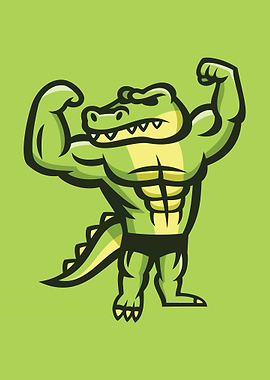Muscular Alligator Posing