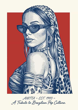 Anitta Portrait with Sunglasses and Scarf