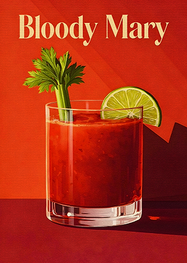 Bloody Mary Cocktail Poster