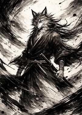 Samurai Wolf Warrior