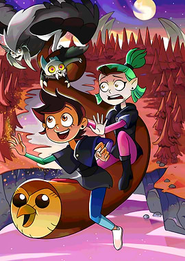 The Owl House characters flying