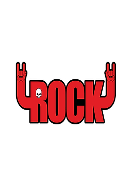 Rock and Roll Hand Gesture with Skull