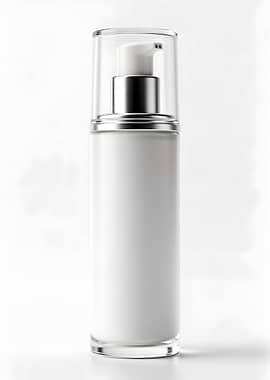 White Pump Bottle with Clear Cap