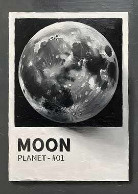 Moon Planet Painting