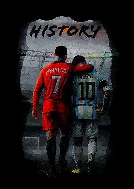 Ronaldo and Messi Embrace