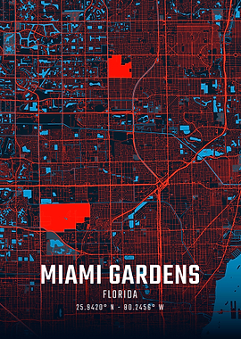 Miami Gardens City Map