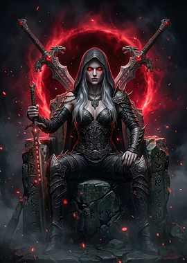 Dark Sorceress on Throne