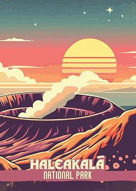 Haleakala National Park Vintage Poster
