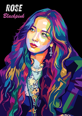 Rose Blackpink Pop Art Portrait