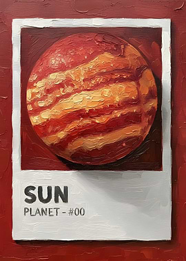 Oil Painting of the Sun Planet