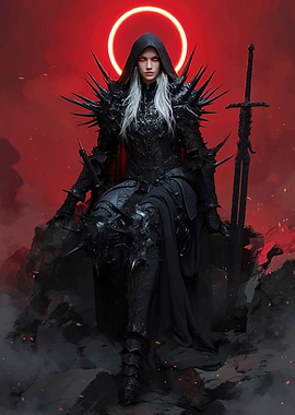 Dark Knight with Red Halo