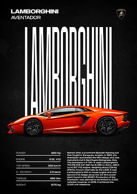 Lamborghini Aventador Poster