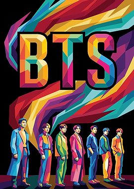 BTS Pop Art Group Portrait