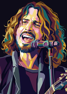 Chris Cornell Singing with Guitar