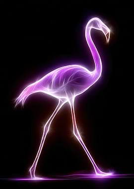 Neon Flamingo Glow