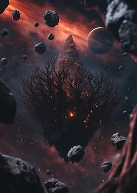 Floating Island in Space