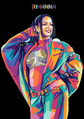 Rihanna Pop Art Portrait