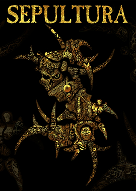 Sepultura Golden Abstract Art