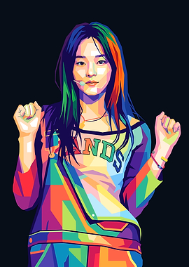 Colorful Pop Art Portrait of a Minji