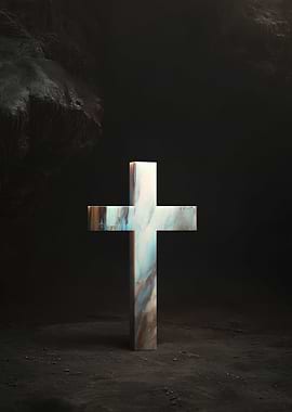 Abstract Cross in Dark Setting