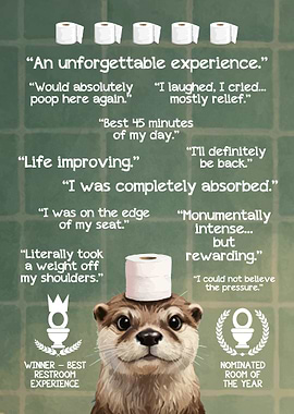 Otter with Toilet Paper Award