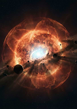 Supernova Explosion in Space