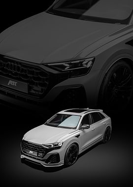 Gray ABT Audi RSQ8 Front View