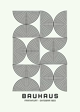 Bauhaus Poster, Frankfurt 1923 Geometric Art Print, Minimalist Modern Wall Decor