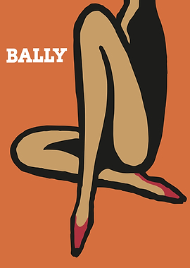 Bally advertisement with stylized legs