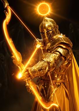 Golden Knight with Sun Bow